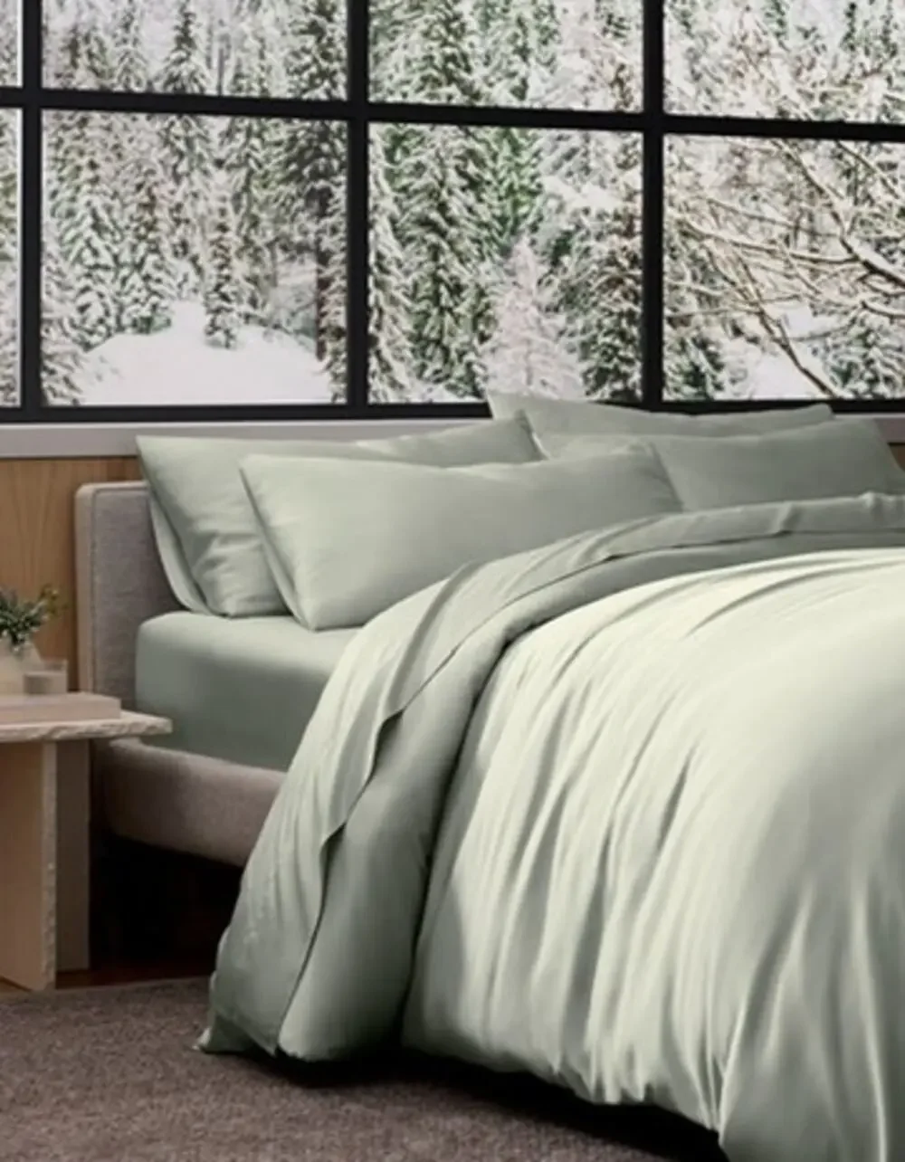 Cozy Earth Bamboo Duvet Cover + 2 Pillowcases Set Queen Laurel NWOT